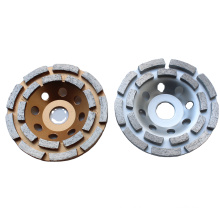 concrete and stone polish segmented turbo double row cup grinding wheel